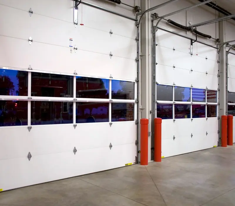 Commercial overhead garage doors at a South Florida business
